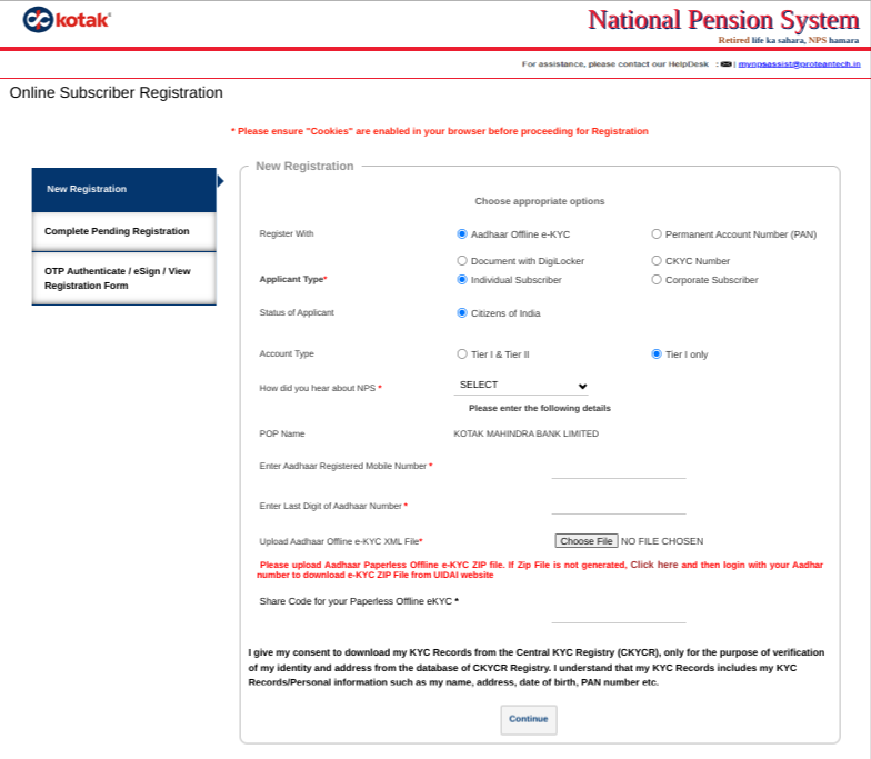 How to open an NPS account