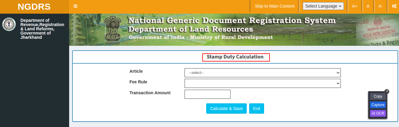 Check property Detalis - NGDRS