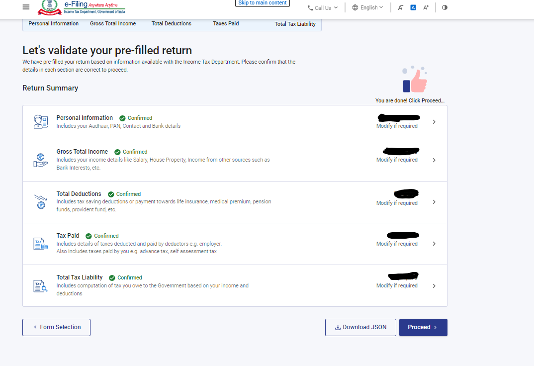 Step 8 - efiling portal - validate your pre-filled return