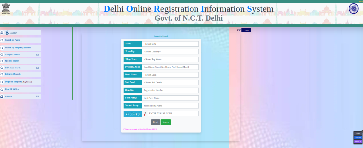 Submit the Documents-IGRS Delhi